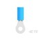 Te Connectivity Ring Terminal, #6 Stud Size, 14 AWG, 300 V, Nylon Insulated, Blue 3-51864-1 - alternate 4